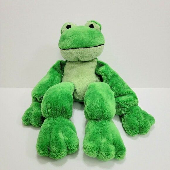 2003 Princess Soft Toys GREEN PLUSH FROG  W Pellet - Picture 2 of 7